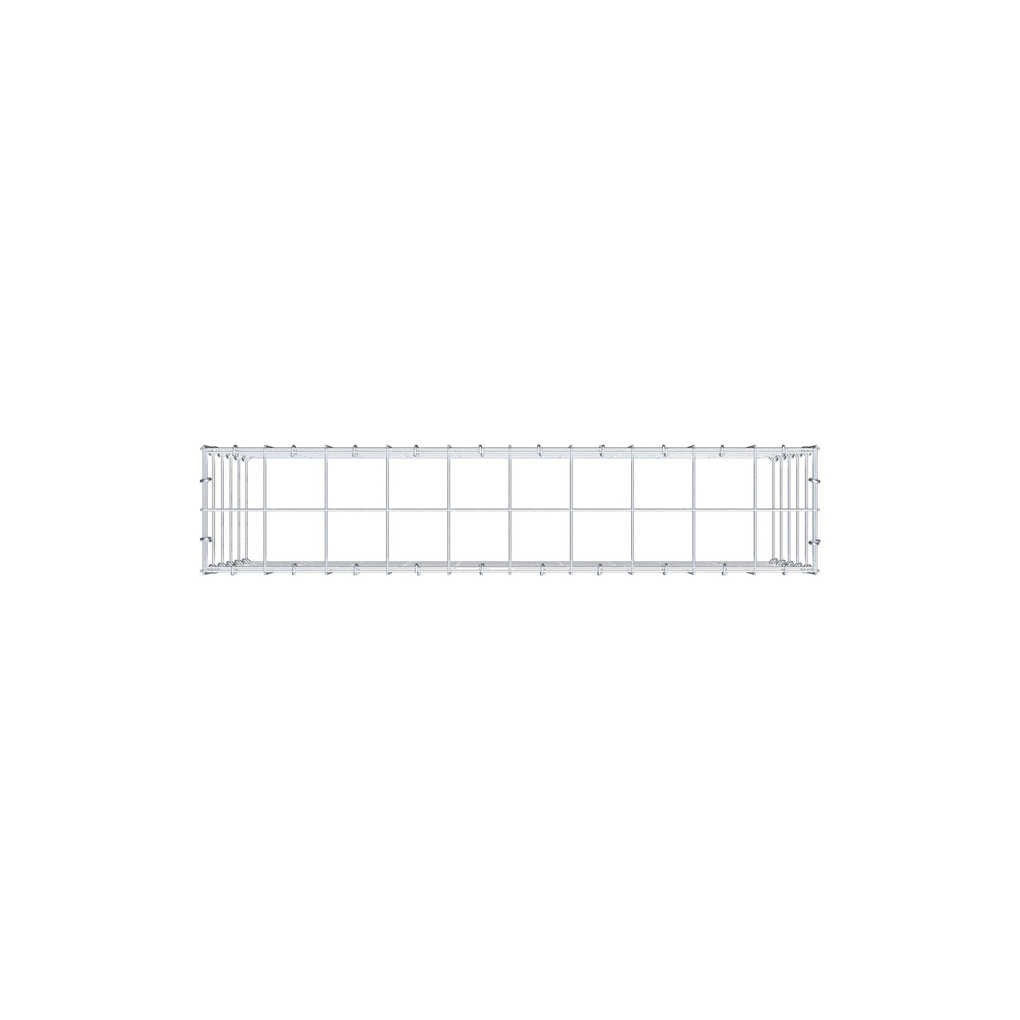 Monteret gabion type 3 100 cm x 50 cm x 20 cm (L x H x D), maskestørrelse 10 cm x 10 cm, C-ring