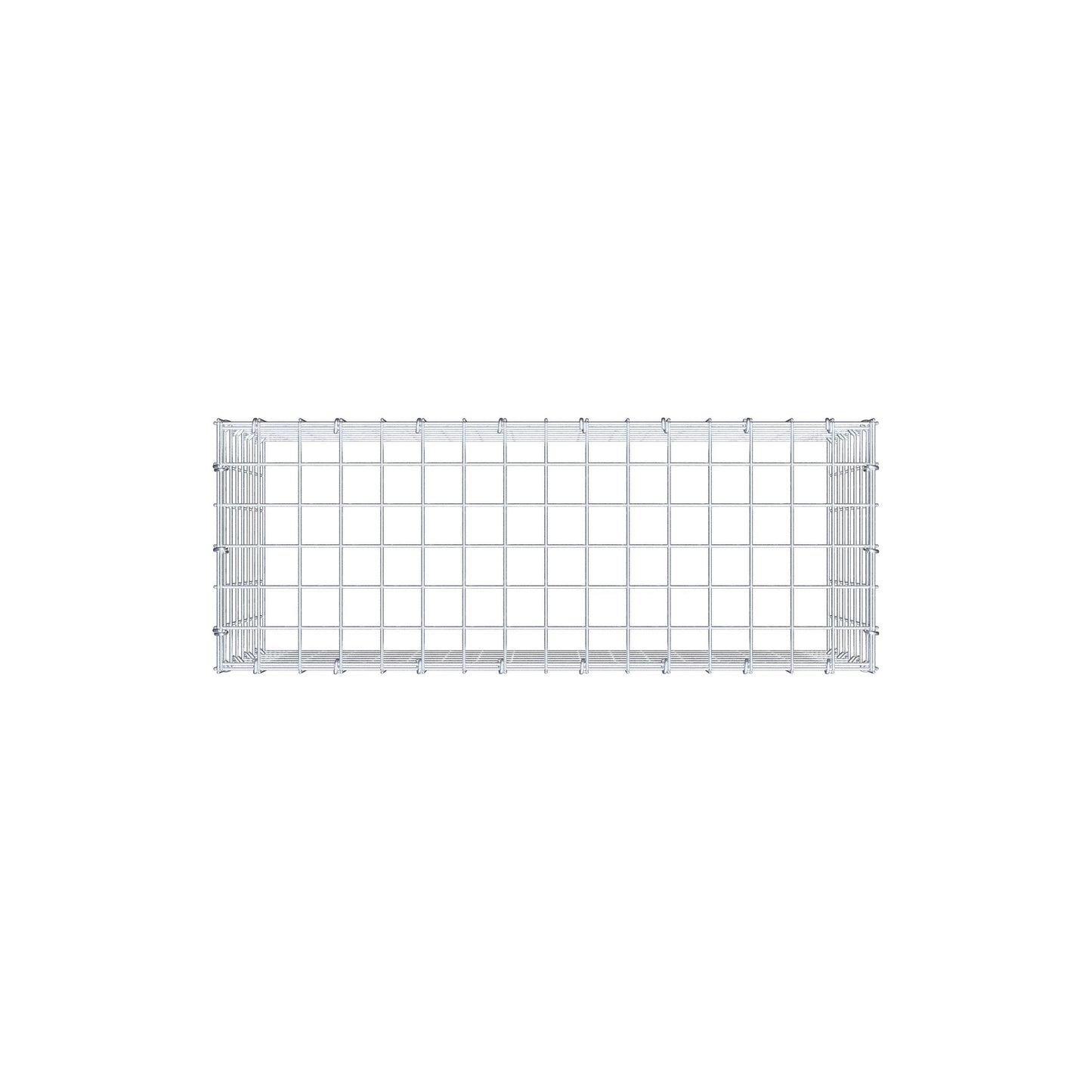 Type 3 oplegkorf 80 cm x 40 cm x 30 cm (L x H x D), maaswijdte 5 cm x 5 cm, C-ring