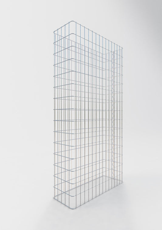 Valla de gaviones longitud 77 cm, altura 180 cm, profundidad 27 cm, malla 5 x 10 cm