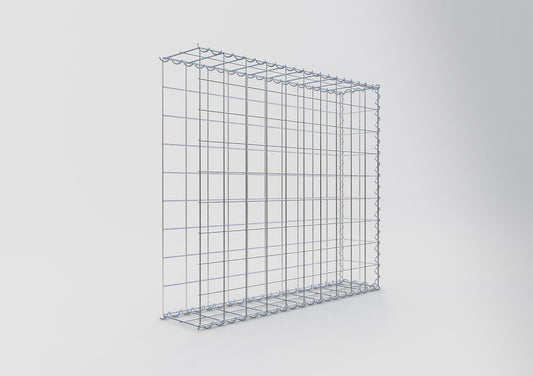 Opvokset gabion type 2 100 cm x 90 cm x 20 cm (L x H x D), maskestørrelse 10 cm x 10 cm, spiral