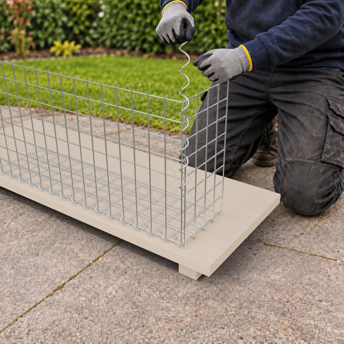 Gabion 80 cm x 40 cm x 20 cm (L x H x D), mesh size 5 cm x 5 cm, spiral