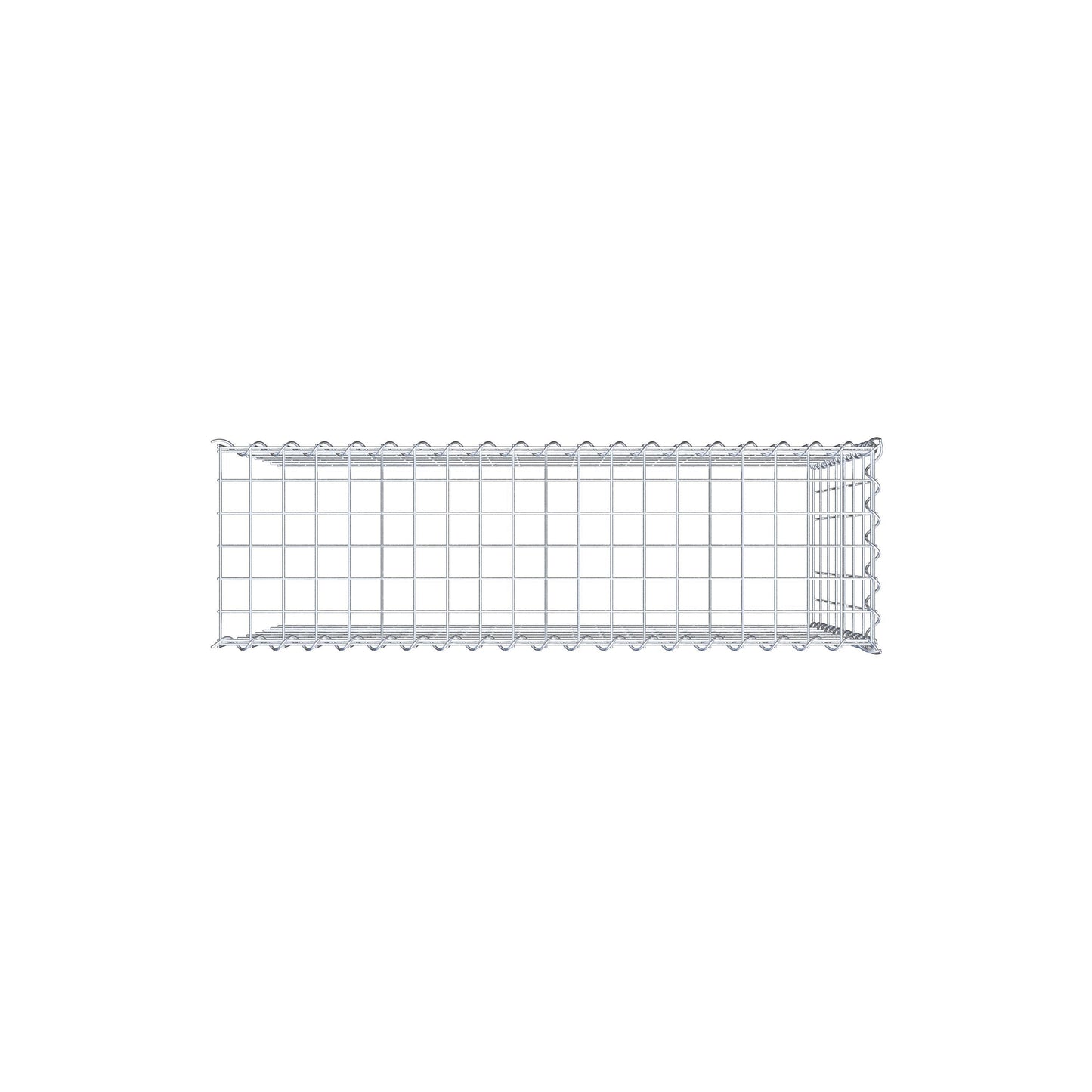 Opvokset gabion type 4 100 cm x 70 cm x 30 cm (L x H x D), maskestørrelse 5 cm x 10 cm, spiral