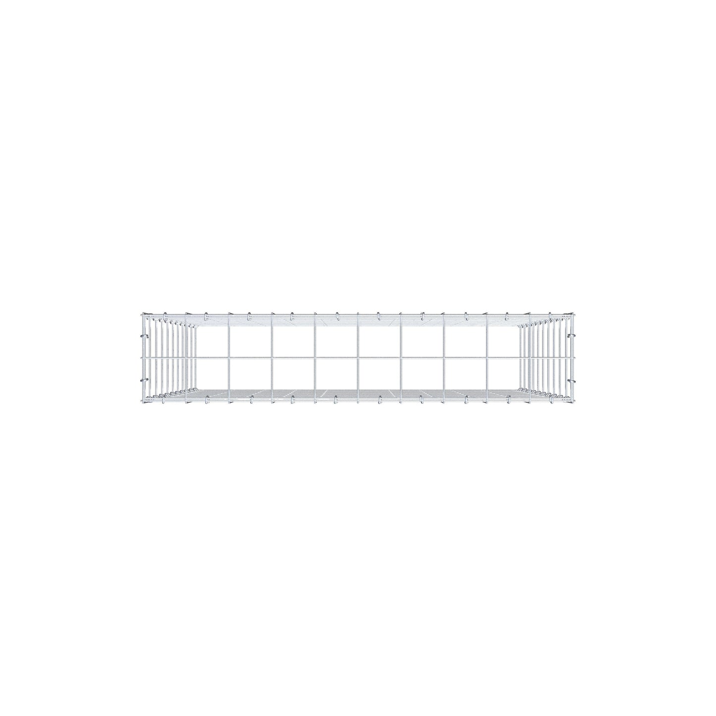 Mounted gabion type 3 100 cm x 100 cm x 20 cm (L x H x D), mesh size 10 cm x 10 cm, C-ring