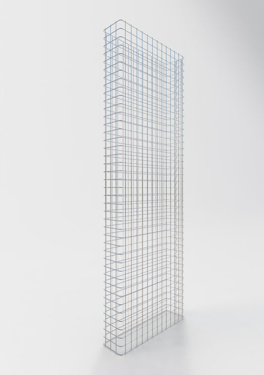 Comprimento da cerca de gabião 67 cm, altura 160 cm, profundidade 17 cm, tamanho da malha 5 x 5 cm