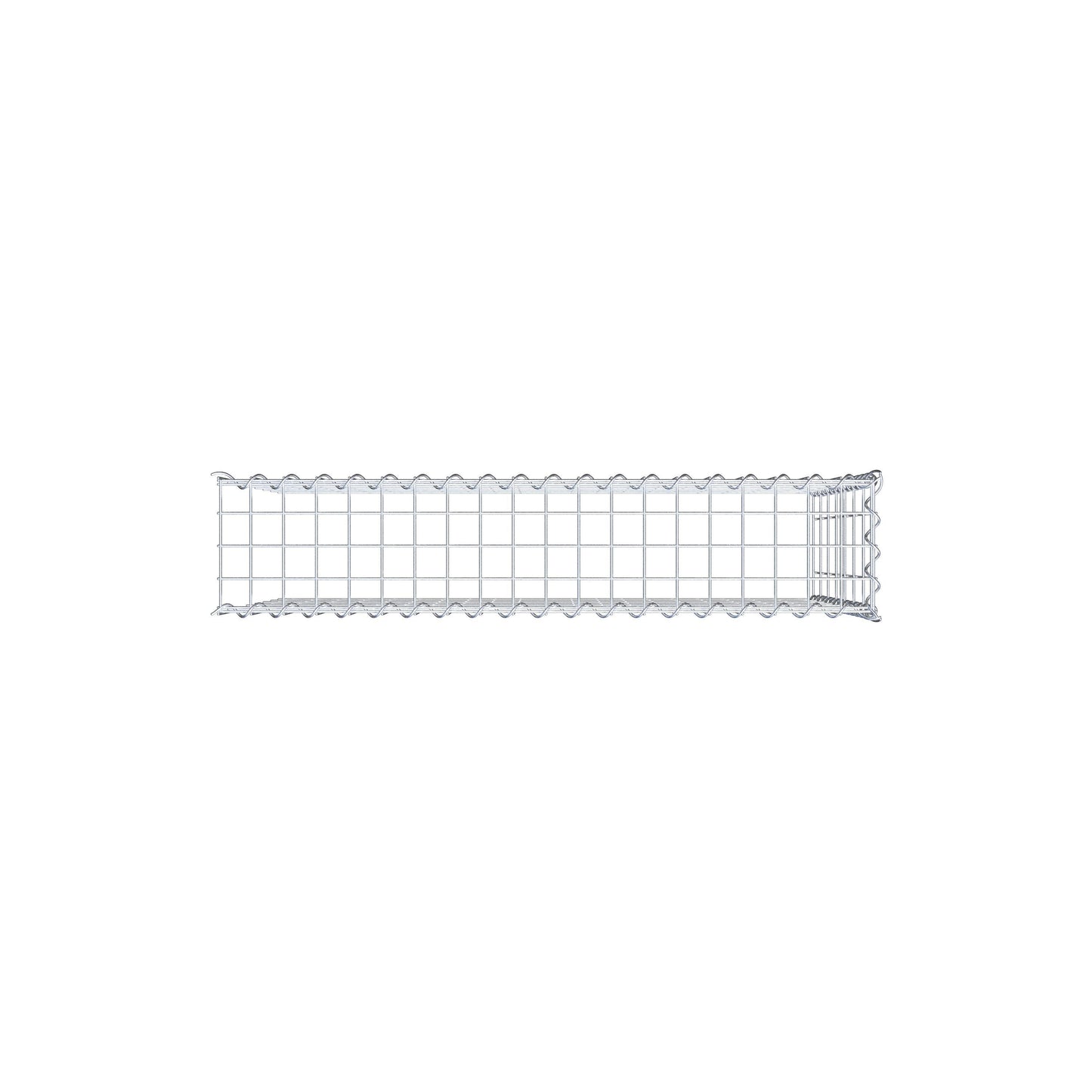 Grown-on gabion type 4 100 cm x 70 cm x 20 cm (L x H x D), mesh size 5 cm x 10 cm, spiral