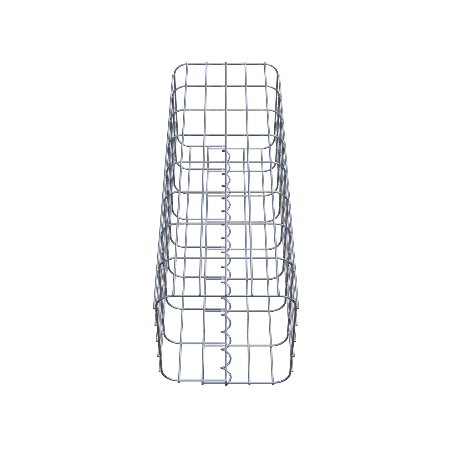 Colonna di gabbioni quadrata 27 cm x 27 cm, alta 80 cm, MW 5 cm x 10 cm