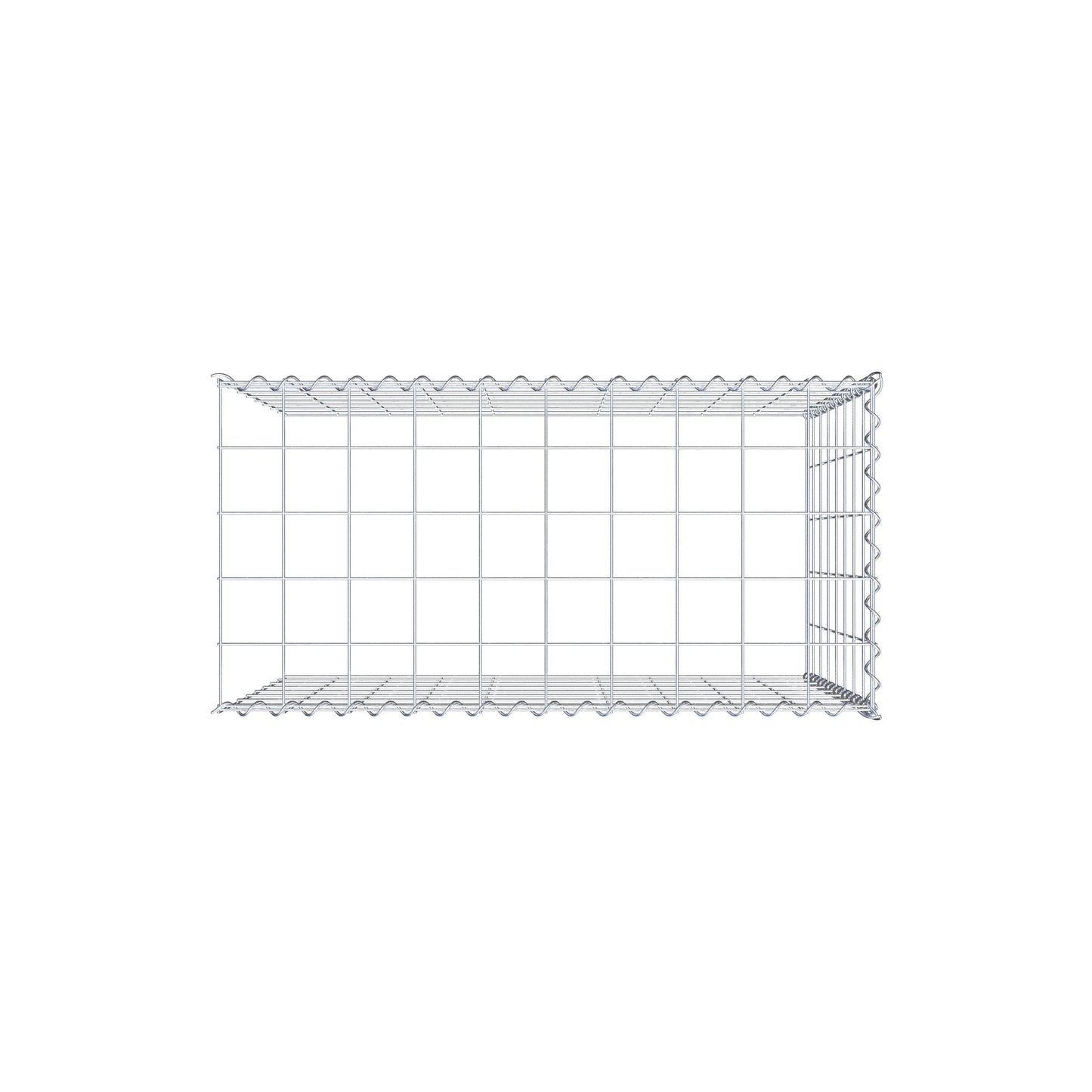 Grown-on gabion type 4 100 cm x 80 cm x 50 cm (L x H x D), mesh size 10 cm x 10 cm, spiral
