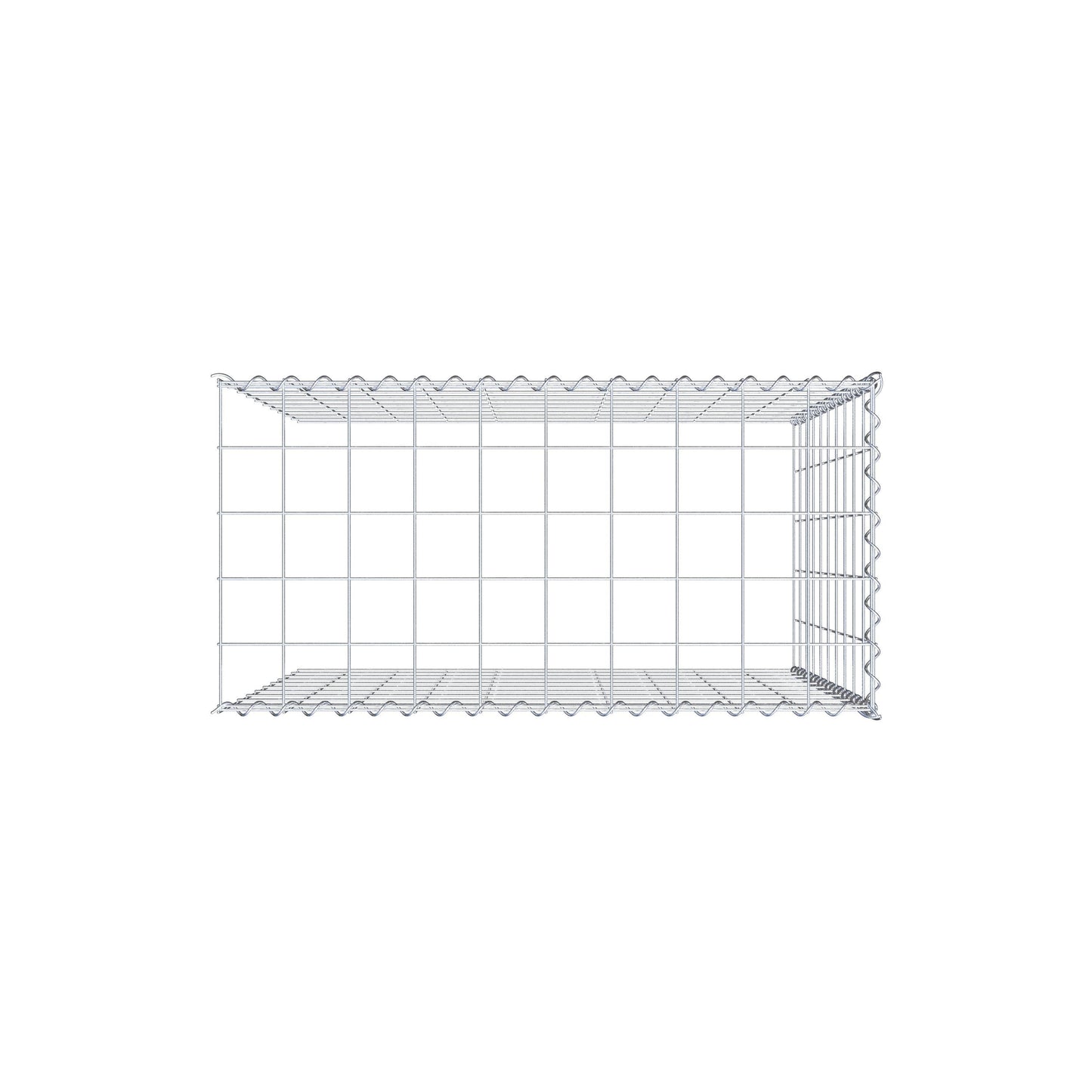 Gavión adicional tipo 4 100 cm x 100 cm x 50 cm (L x A x P), malla 10 cm x 10 cm, en espiral