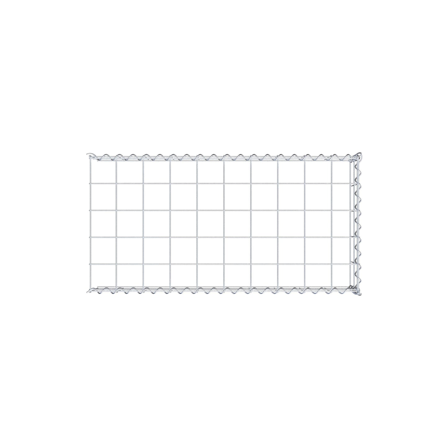 Grown-on gabion type 4 100 cm x 20 cm x 50 cm (L x H x D), mesh size 10 cm x 10 cm, spiral
