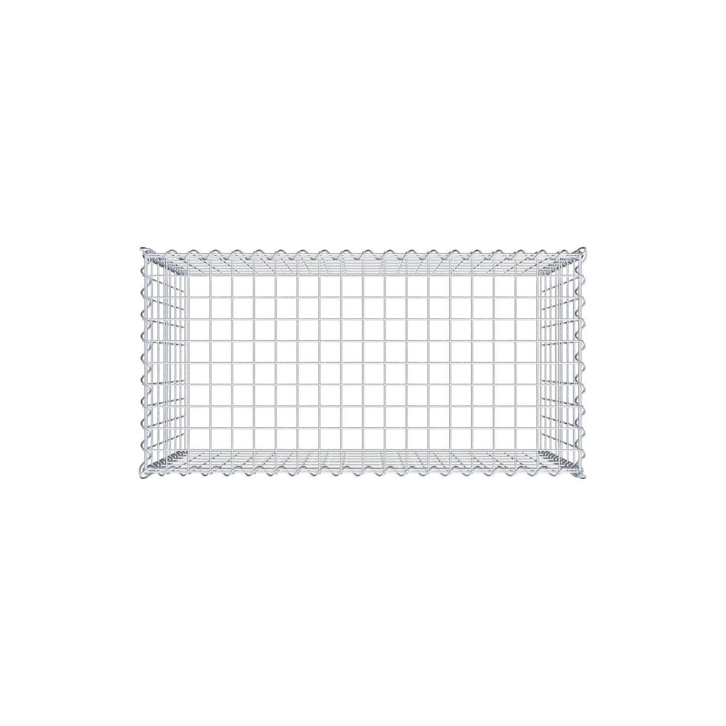 Gabião tipo 3 100 cm x 70 cm x 50 cm (C x A x P), malhagem 5 cm x 10 cm, espiral