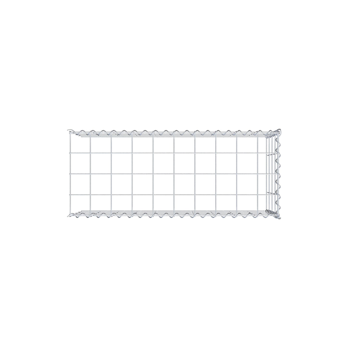 Opvokset gabion type 4 100 cm x 40 cm x 40 cm (L x H x D), maskestørrelse 10 cm x 10 cm, spiral