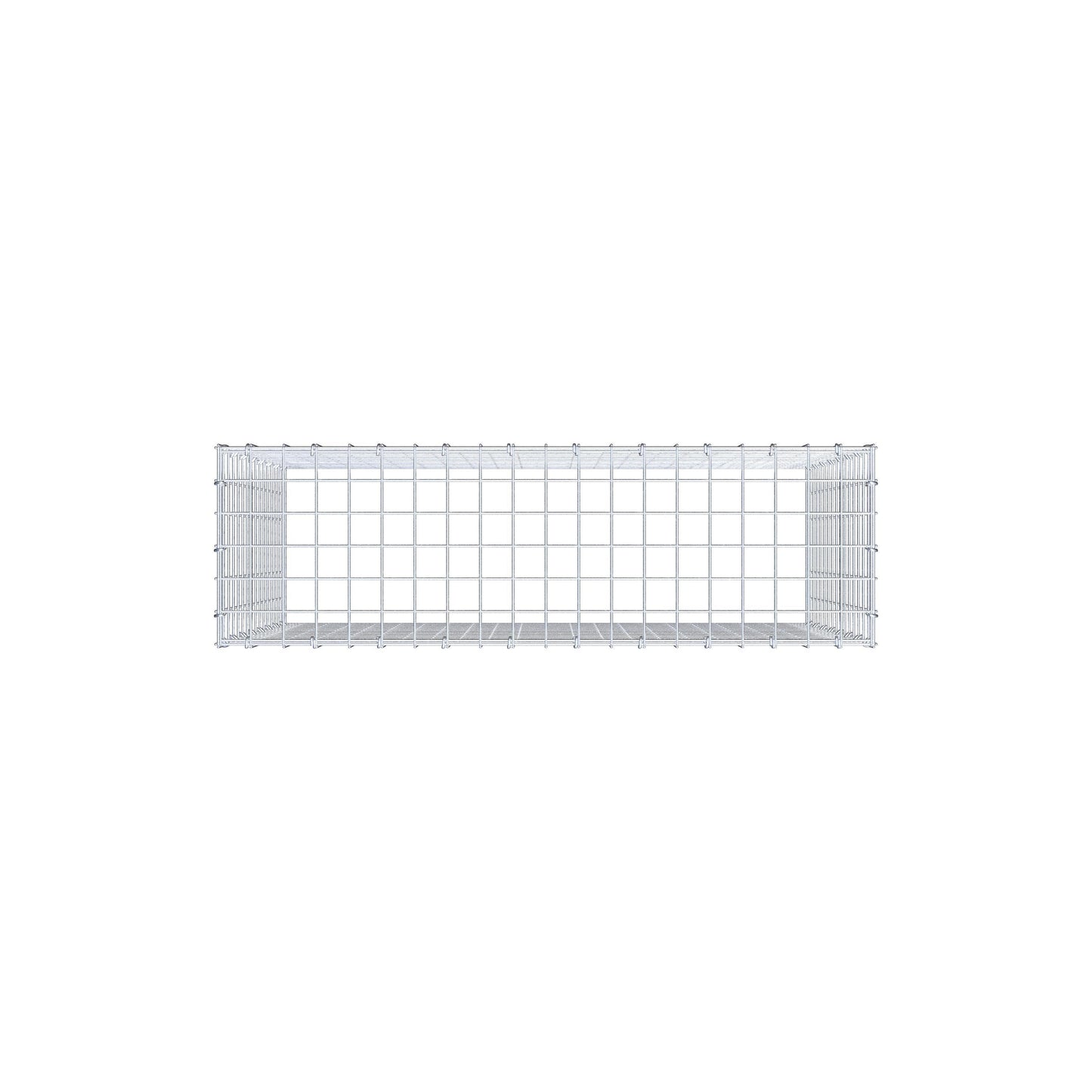 Gavión complementario de tipo 3 100 cm x 80 cm x 30 cm (largo x alto x fondo), malla 5 cm x 5 cm, anillo en C
