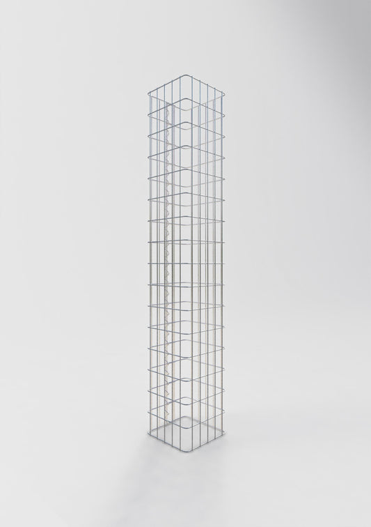 Gabionsøjle firkantet 27 cm x 27 cm, 160 cm højde, MW 5 cm x 10 cm