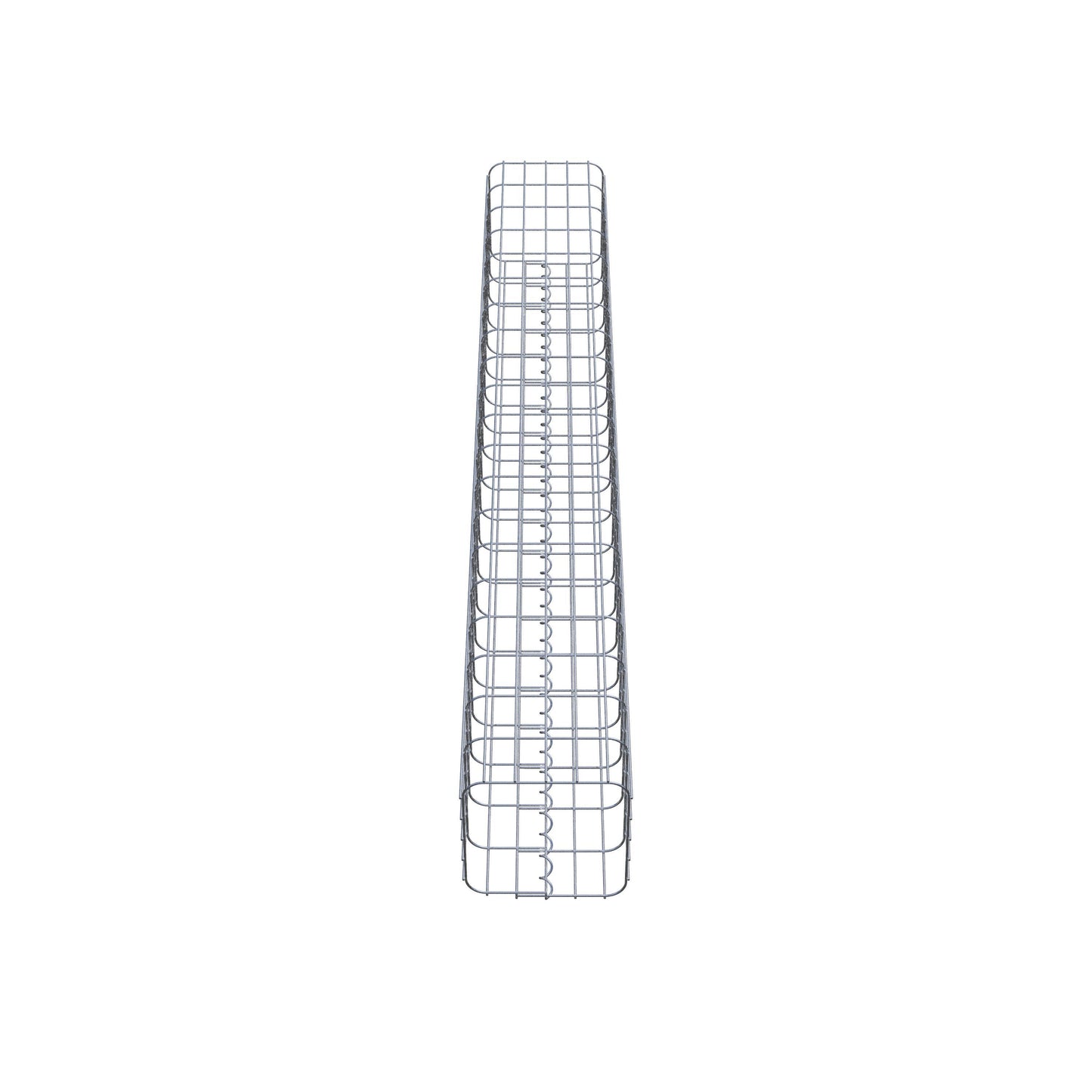 Colonna di gabbioni angolare 27 cm x 27 cm, altezza 200 cm, MW 5 cm x 10 cm