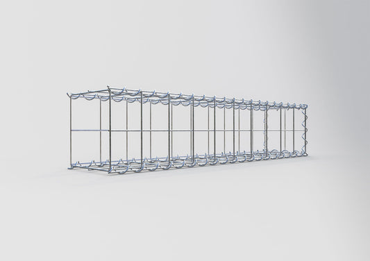 Opvokset gabion type 2 100 cm x 20 cm x 20 cm (L x H x D), maskestørrelse 10 cm x 10 cm, spiral