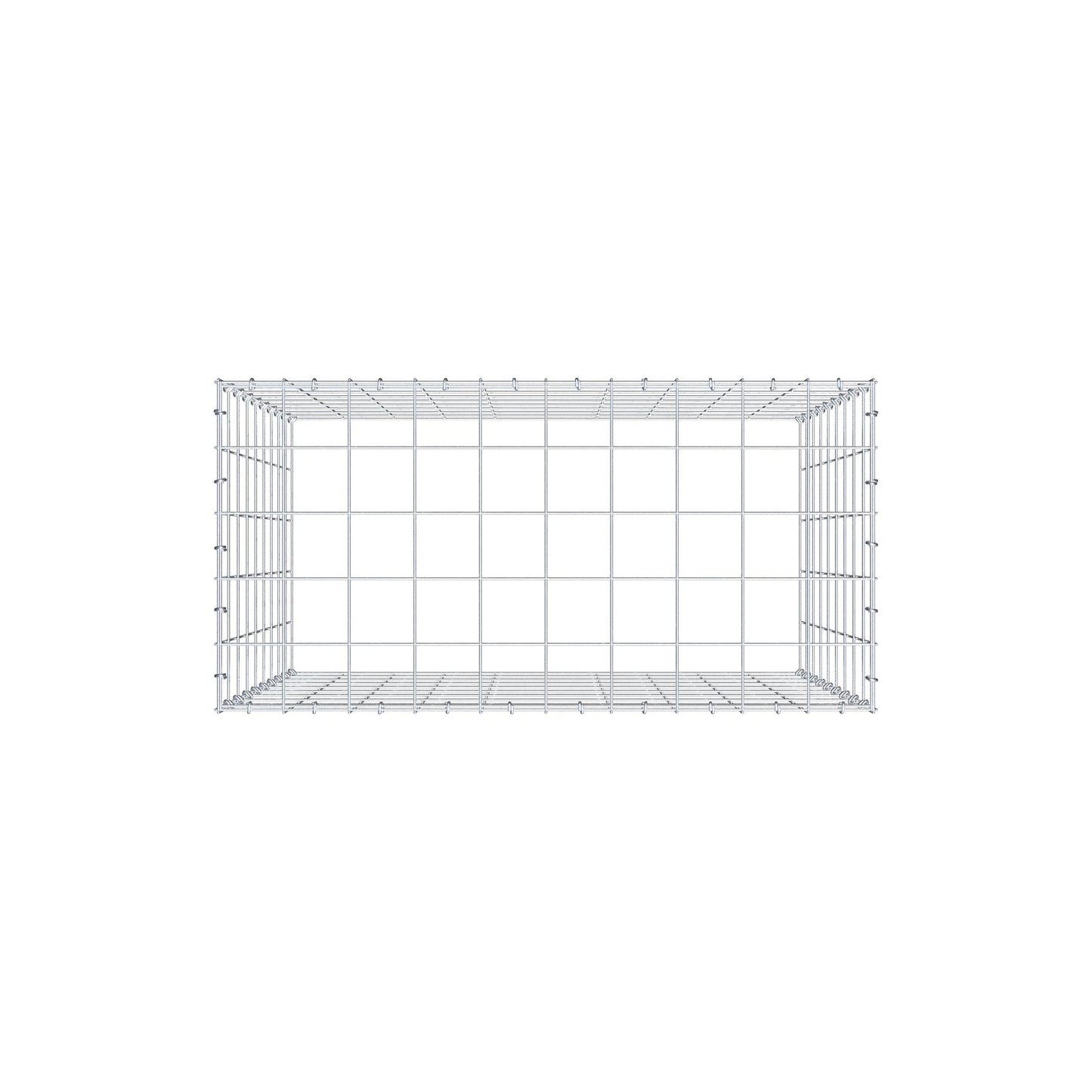 Fourche rapportée type 3 100 cm x 90 cm x 50 cm (L x H x P), mailles 10 cm x 10 cm, anneau C