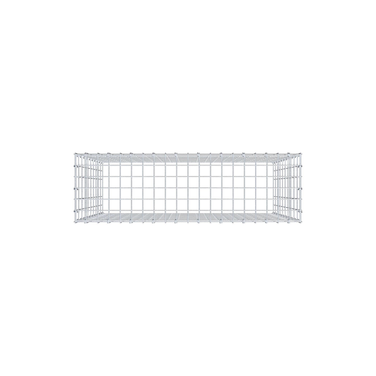 Mounted gabion type 3 100 cm x 100 cm x 30 cm (L x H x D), mesh size 5 cm x 10 cm, C-ring