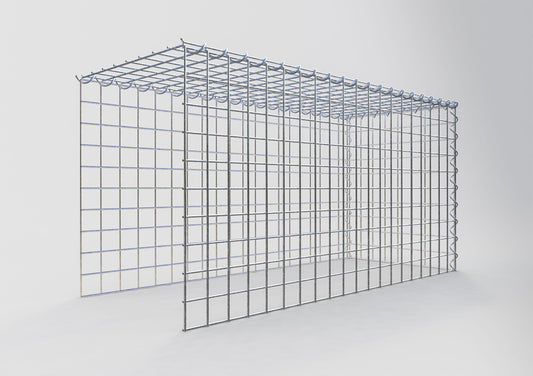 Grown-on gabion type 4 100 cm x 50 cm x 40 cm (L x H x D), mesh size 5 cm x 5 cm, spiral