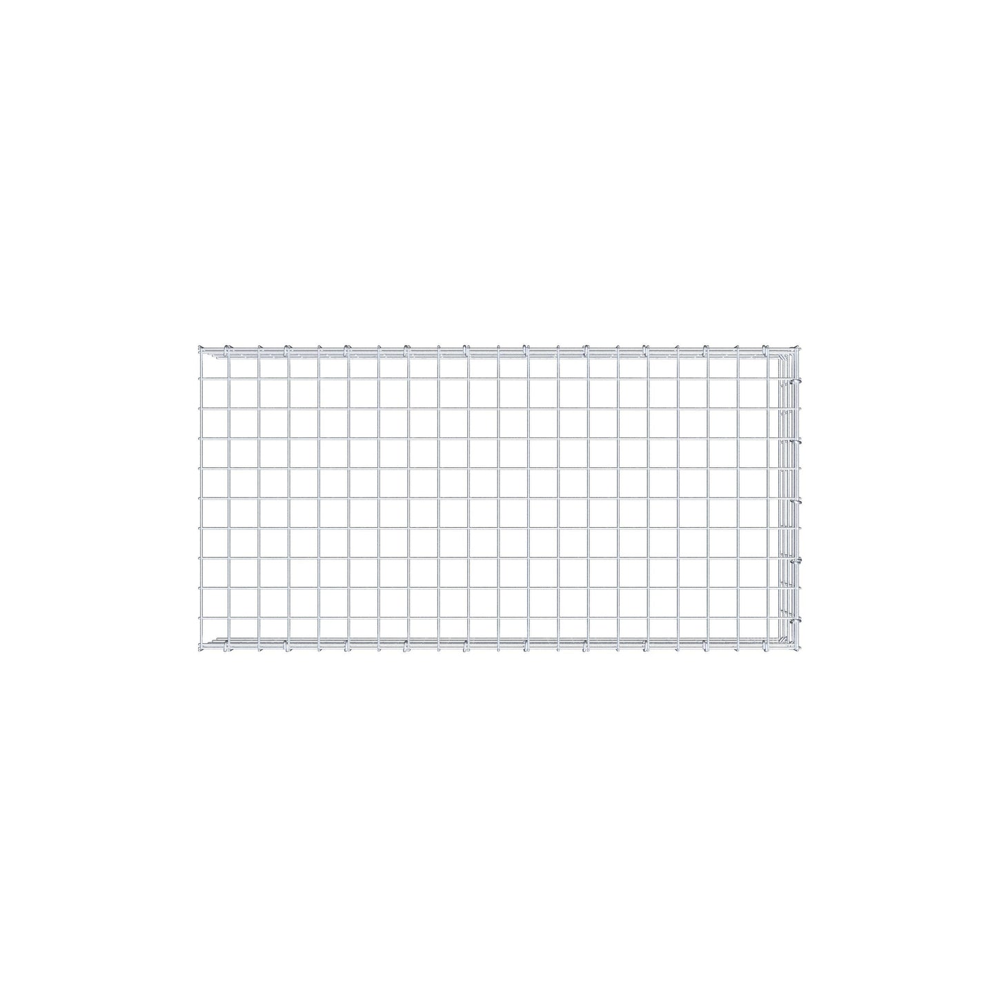 Gavión complementario de tipo 4 100 cm x 20 cm x 50 cm (L x A x P), malla 5 cm x 5 cm, anillo en C