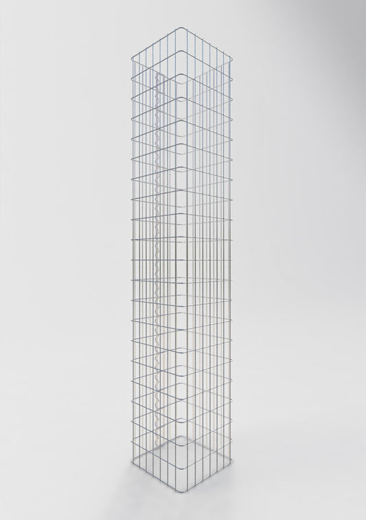Gabion column square 37 cm x 37 cm, 200 cm high, MW 5 cm x 10 cm