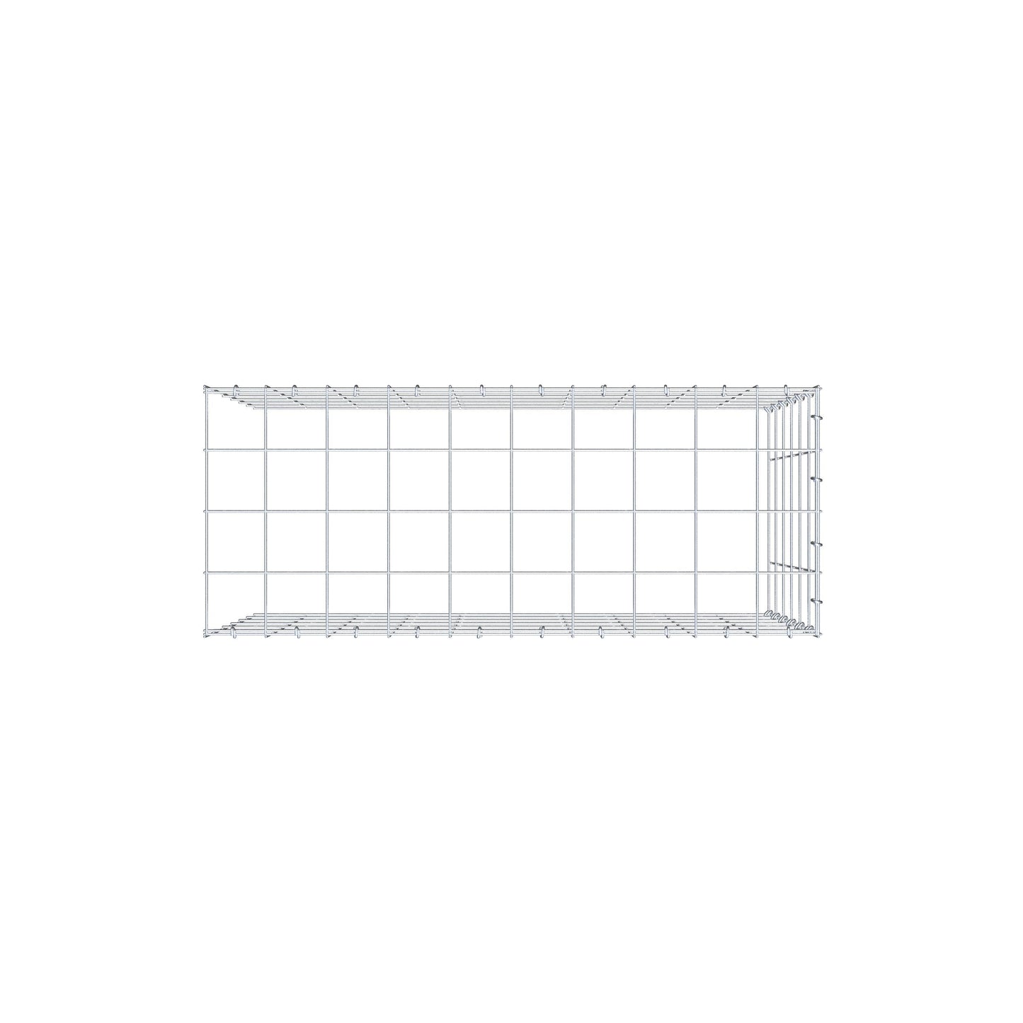 Gabião Tipo 4 100 cm x 60 cm x 40 cm (C x A x P), malhagem 10 cm x 10 cm, anel C