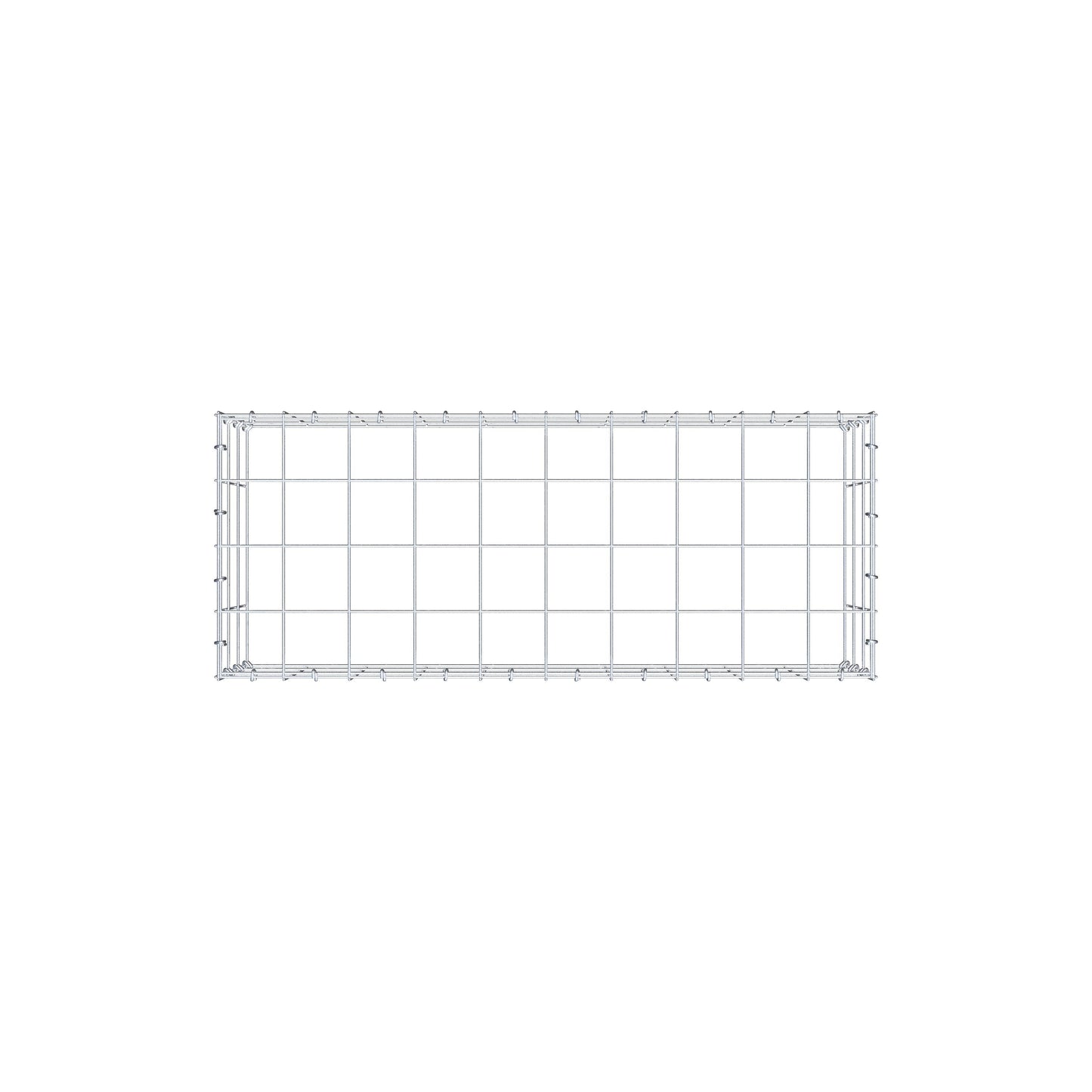 Mounted gabion type 3 100 cm x 30 cm x 40 cm (L x H x D), mesh size 10 cm x 10 cm, C-ring