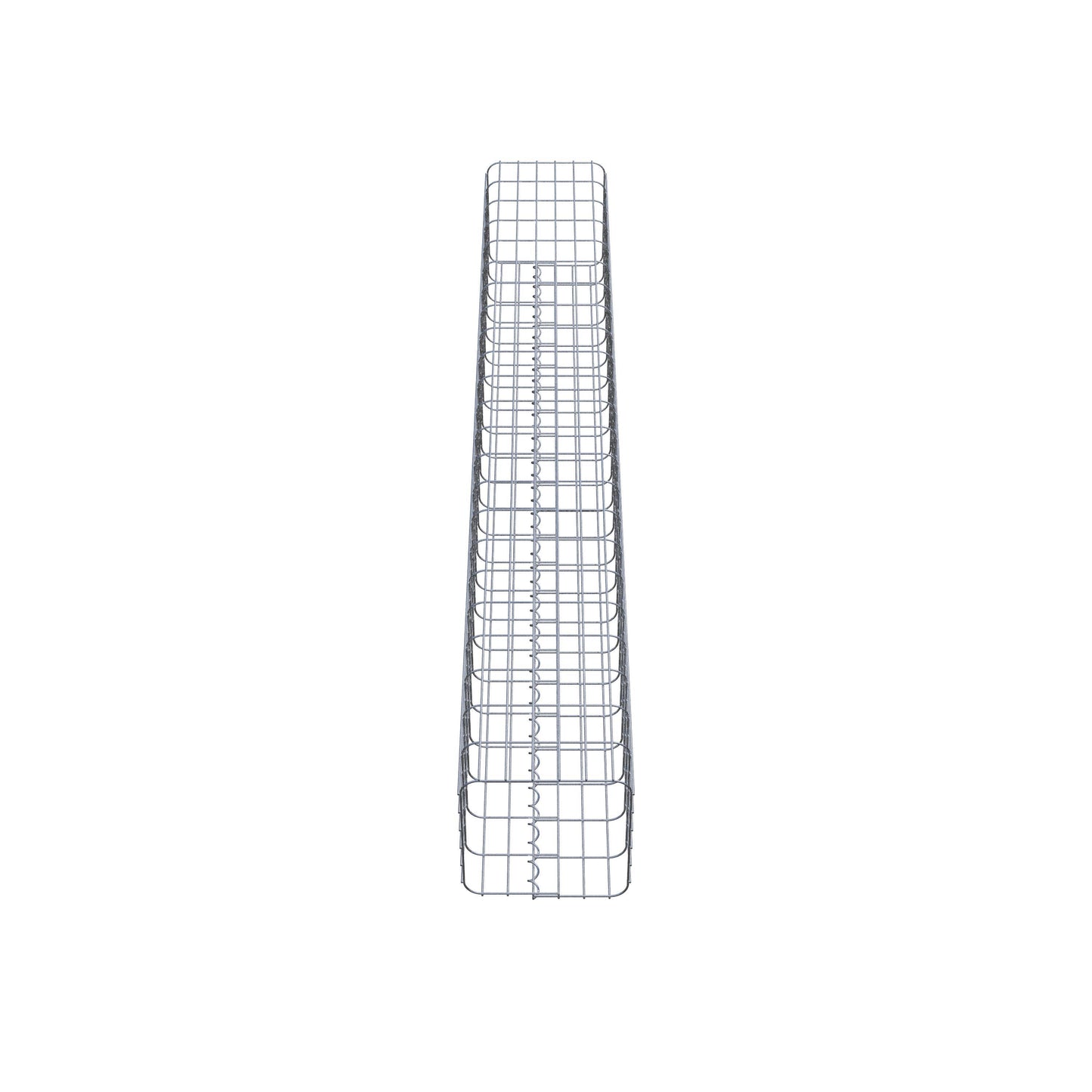 Gabionsøjle firkantet 32 cm x 32 cm, 230 cm højde, MW 5 cm x 10 cm