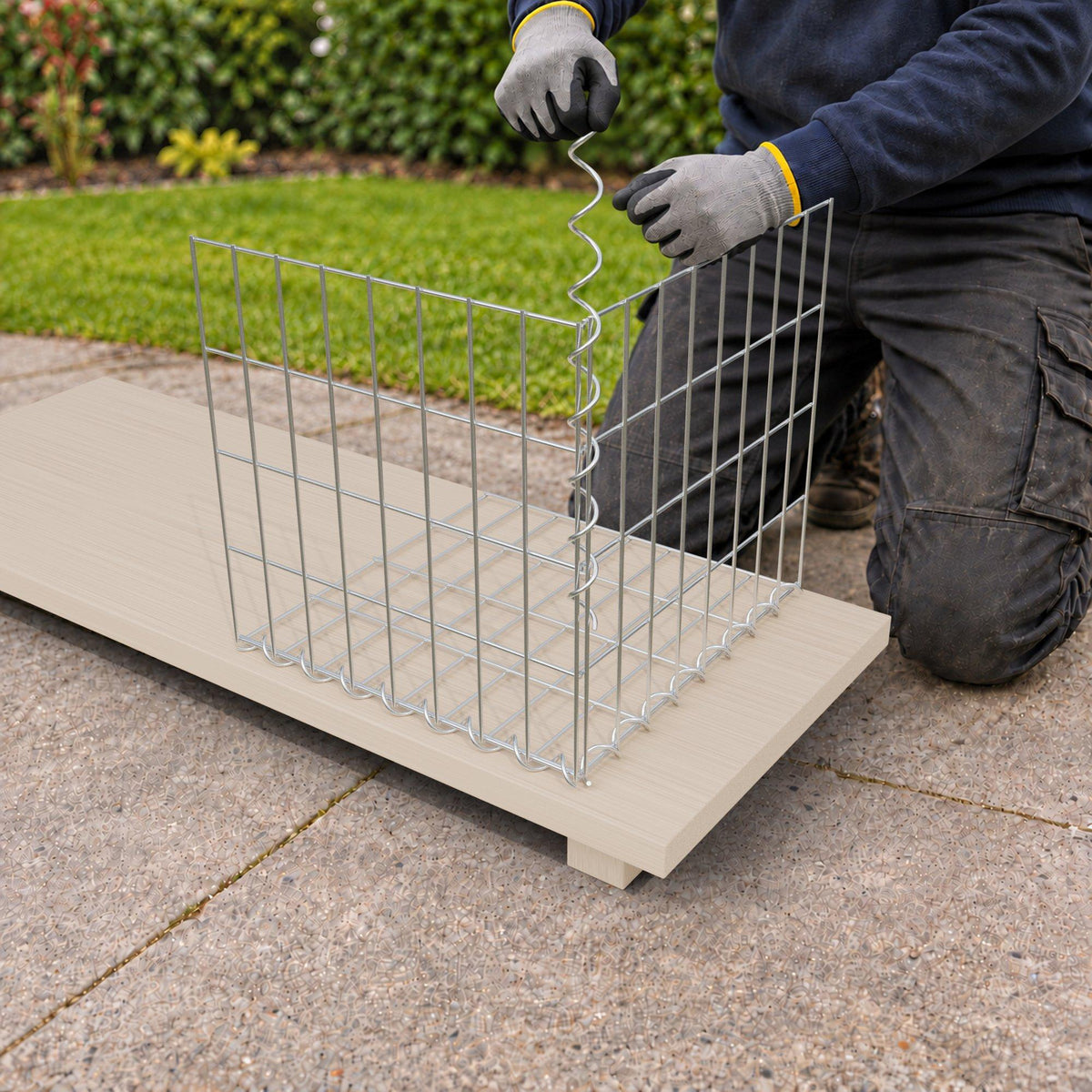 Gabion 40 cm x 40 cm x 40 cm (L x H x D), maskestørrelse 5 cm x 10 cm, spiral