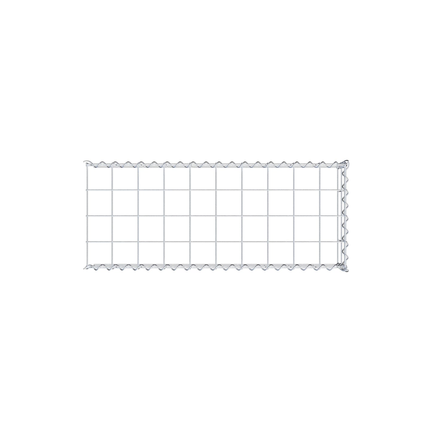 Grown-on gabion type 4 100 cm x 20 cm x 40 cm (L x H x D), mesh size 10 cm x 10 cm, spiral