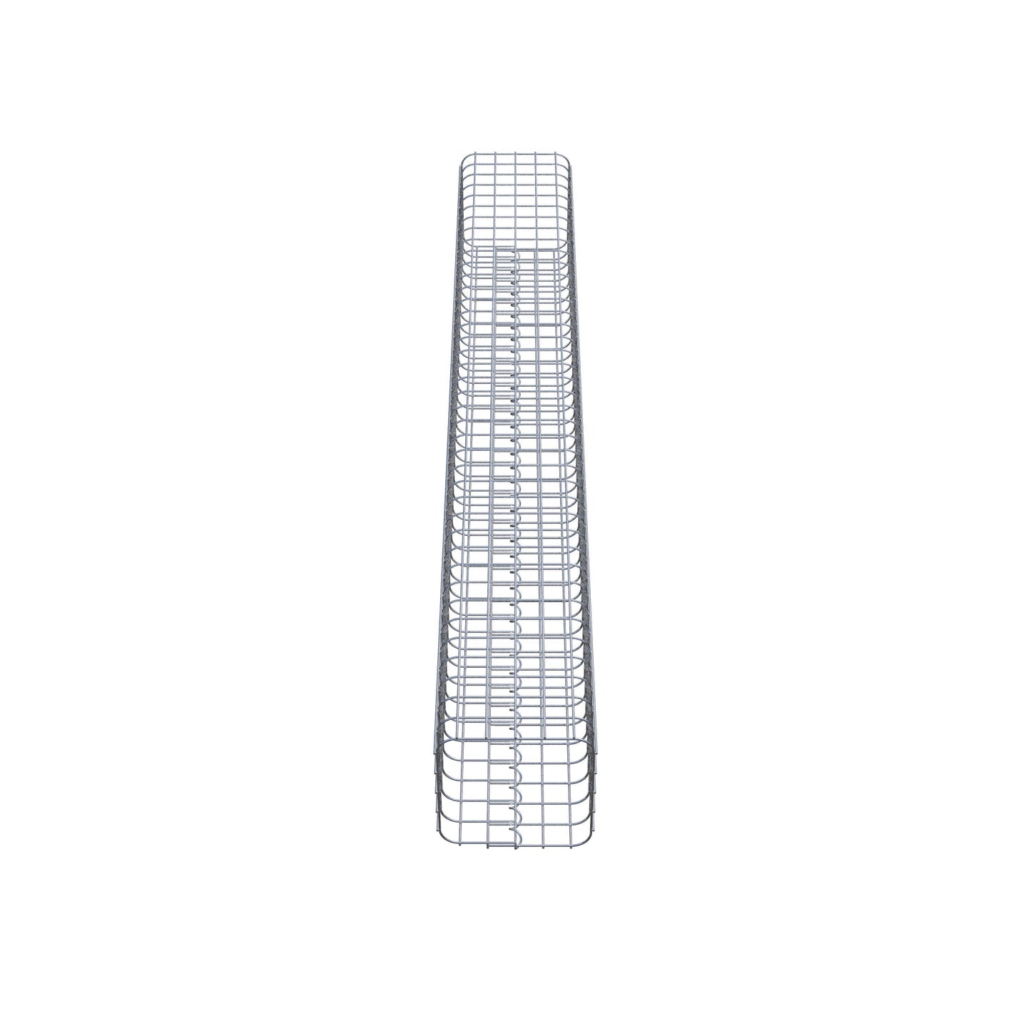 Columna de gaviones angular 27 cm x 27 cm, 200 cm de altura, MW 5 cm x 5 cm