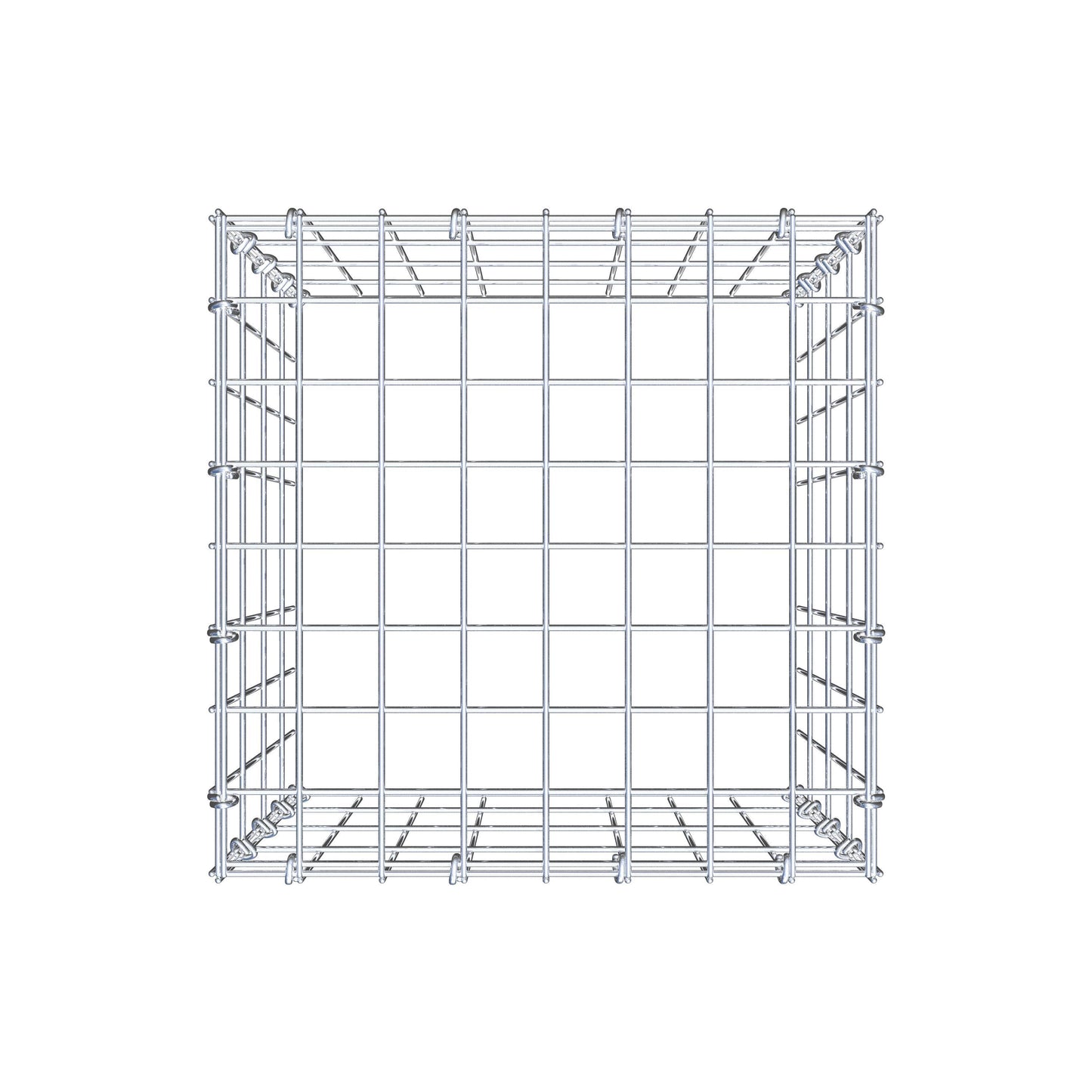 Mounted gabion type 3 40 cm x 40 cm x 40 cm (L x H x D), mesh size 5 cm x 10 cm, C-ring