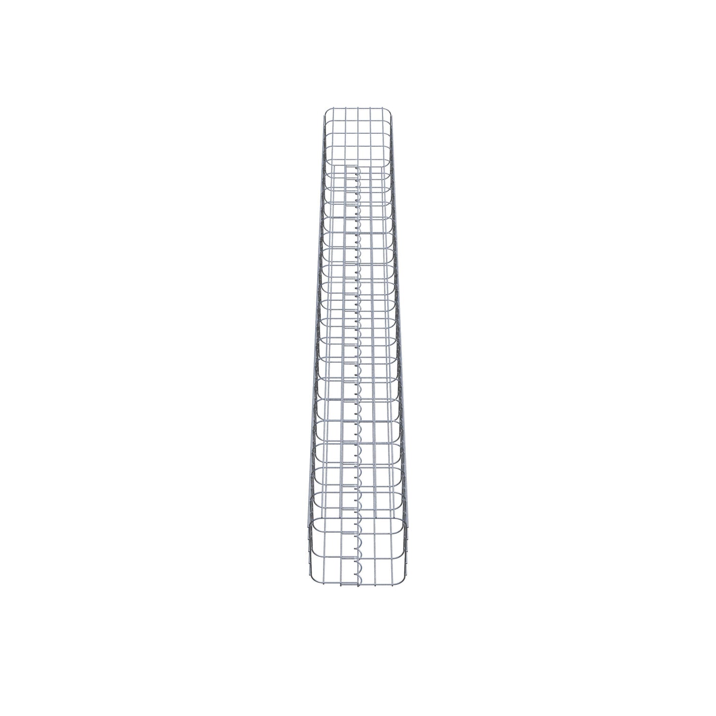 Colonna di gabbioni angolare 27 cm x 27 cm, 230 cm di altezza, MW 5 cm x 10 cm