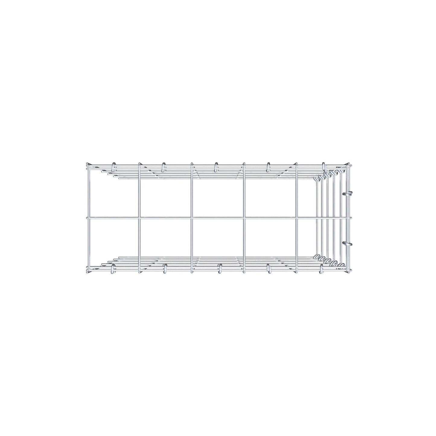 Fourche rapportée type 4 50 cm x 50 cm x 20 cm (L x H x P), maille 10 cm x 10 cm, anneau en C