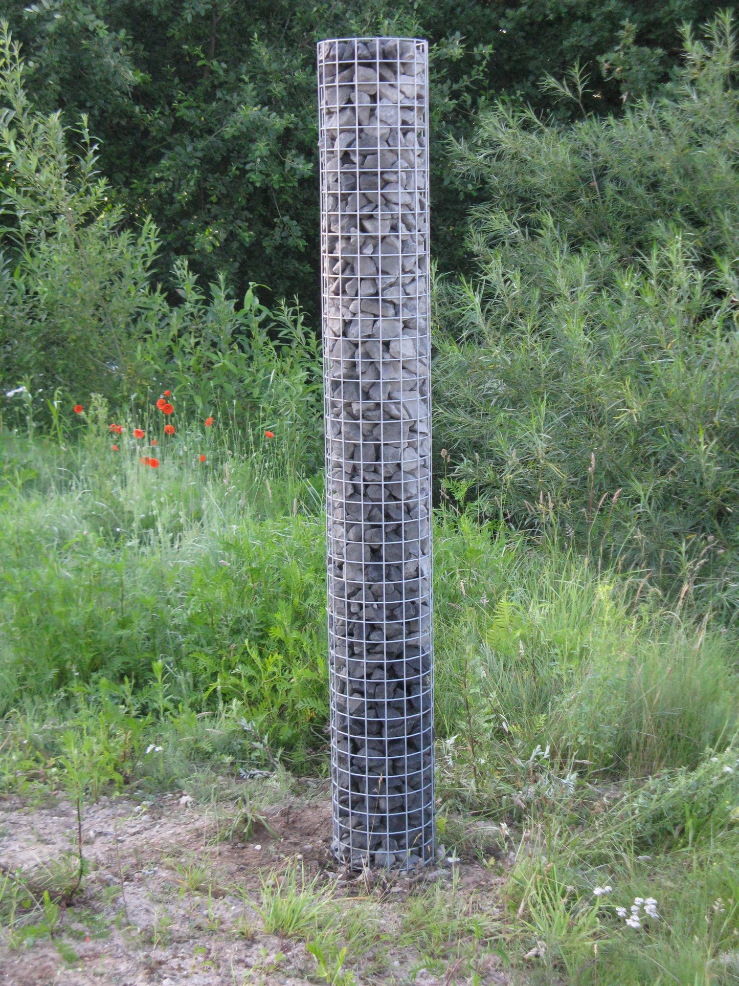 Gabionsøjle diameter 27 cm MW 5 x 5 cm rund