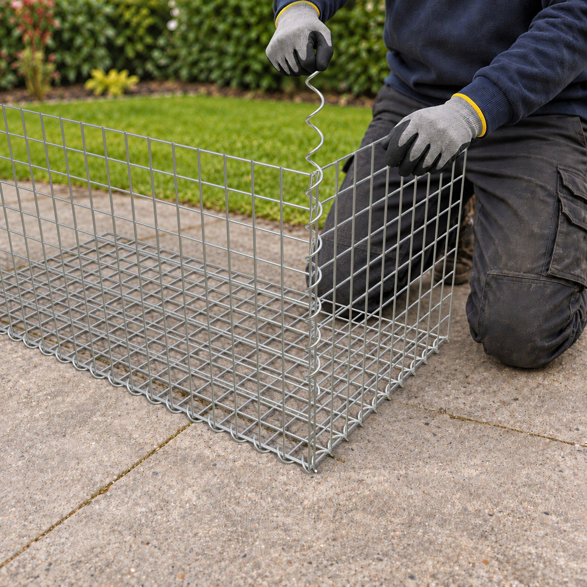 Gabion 100 cm x 50 cm x 50 cm (L x H x D), mesh size 5 cm x 5 cm, spiral