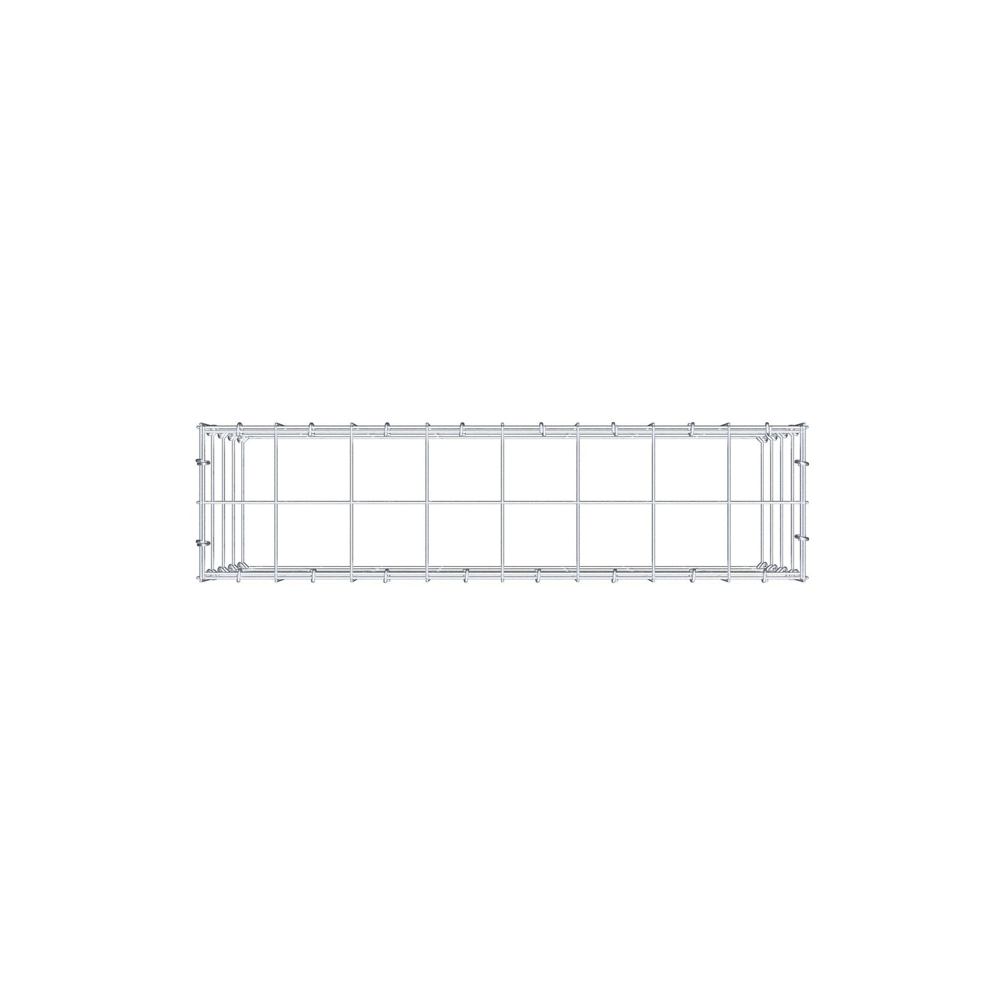 Monteret gabion type 3 80 cm x 40 cm x 20 cm (L x H x D), maskestørrelse 10 cm x 10 cm, C-ring