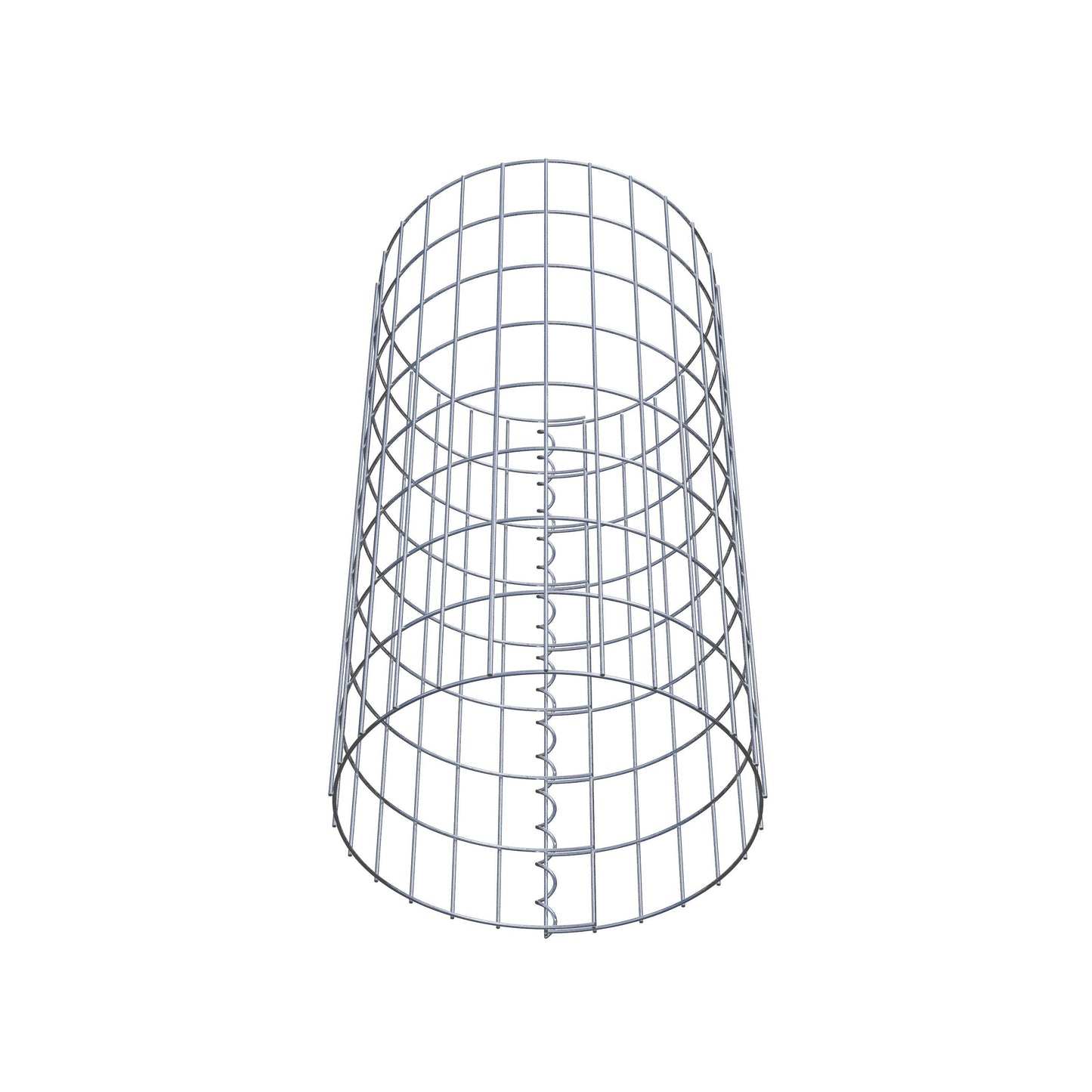 Gabion column around 42 cm diameter, 80 cm height, mesh size 5 cm x 10 cm