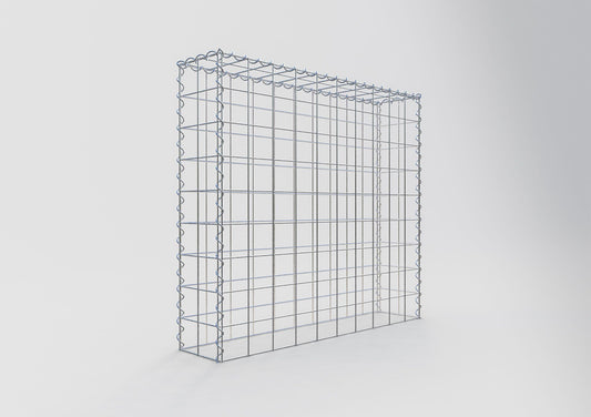 Grown-on gabion type 3 100 cm x 90 cm x 20 cm (L x H x D), mesh size 10 cm x 10 cm, spiral