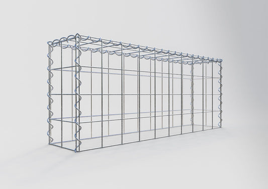 Grown-on gabion type 3 100 cm x 40 cm x 20 cm (L x H x D), mesh size 10 cm x 10 cm, spiral