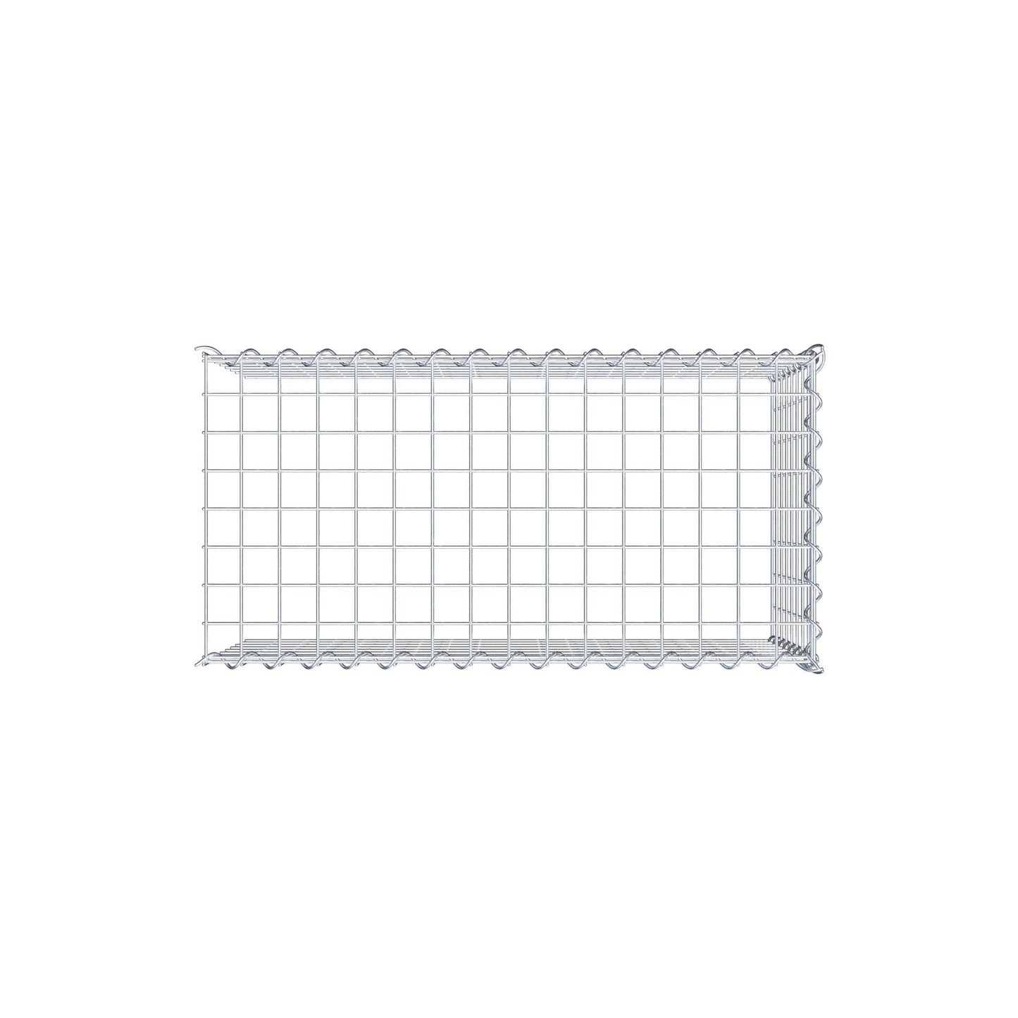 Gabbione aggiuntivo tipo 4 80 cm x 40 cm x 40 cm (L x H x P), dimensione maglia 5 cm x 5 cm, a spirale