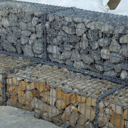 Gabion 100 cm x 50 cm x 50 cm (L x H x D), mesh size 5 cm x 10 cm, spiral