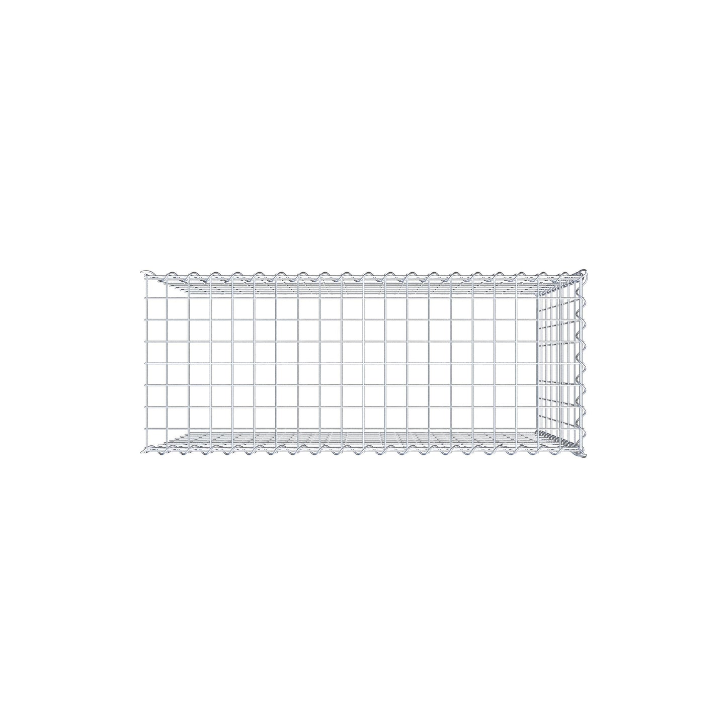 Gabion rapporté type 4 100 cm x 80 cm x 40 cm (L x H x P), mailles 5 cm x 10 cm, spirale