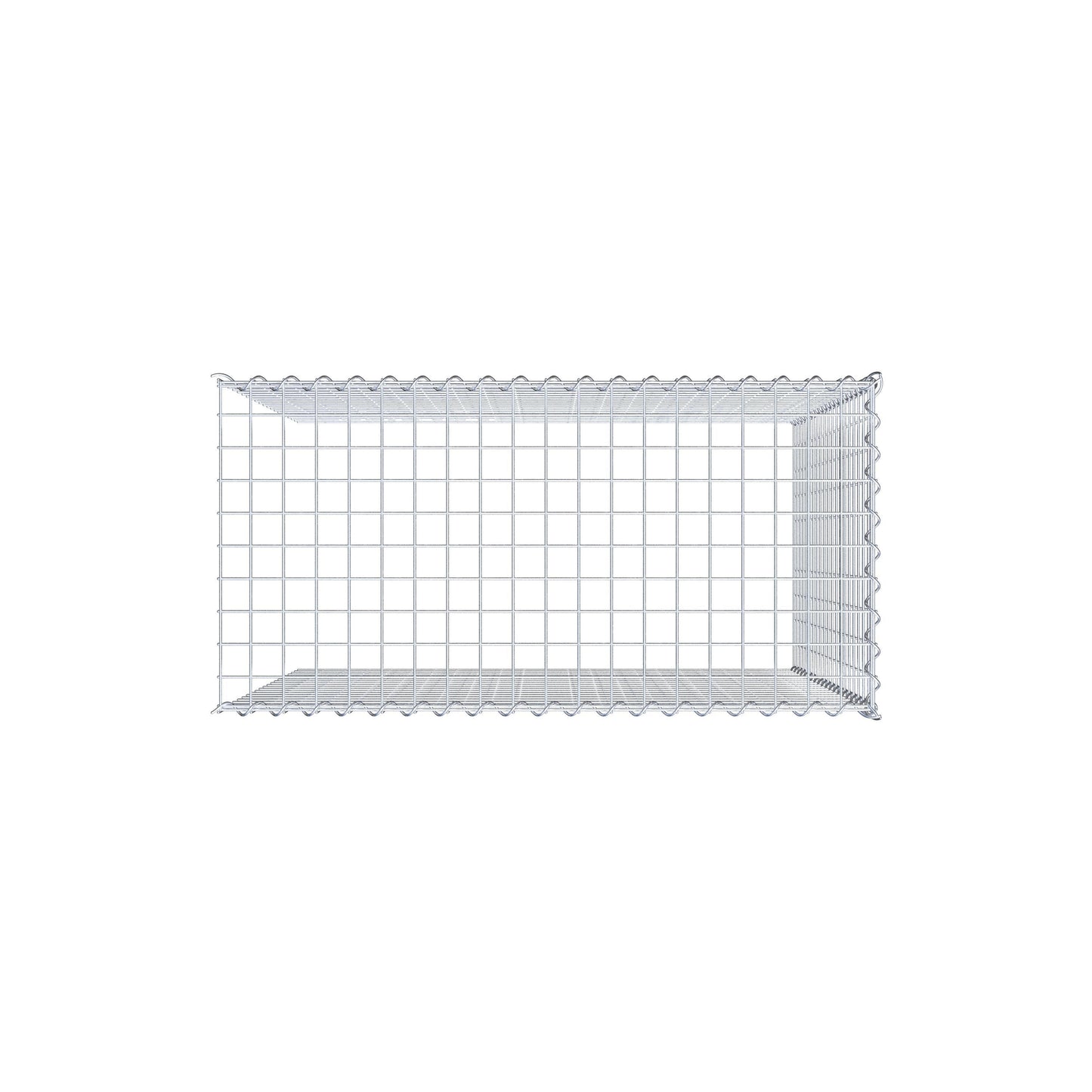 Anbaugabione Typ 4 100 cm x 100 cm x 50 cm (L x H x T), Maschenweite 5 cm x 5 cm, Spirale