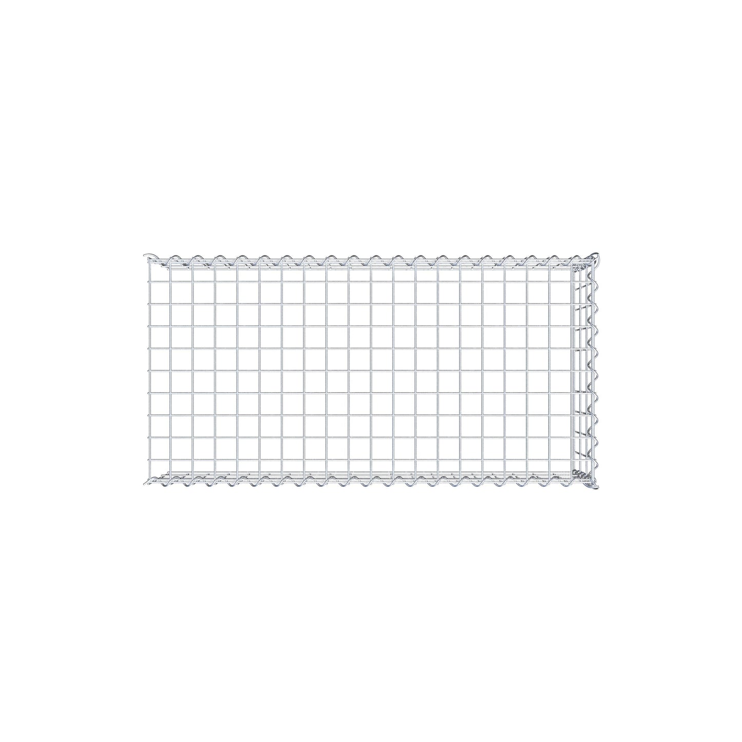Gabion rapporté type 4 100 cm x 30 cm x 50 cm (L x H x P), mailles 5 cm x 10 cm, spirale