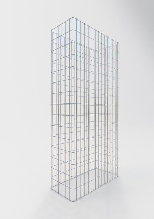 Gabion fence length 72 cm, height 160 cm, depth 32 cm, mesh size 5 x 10 cm