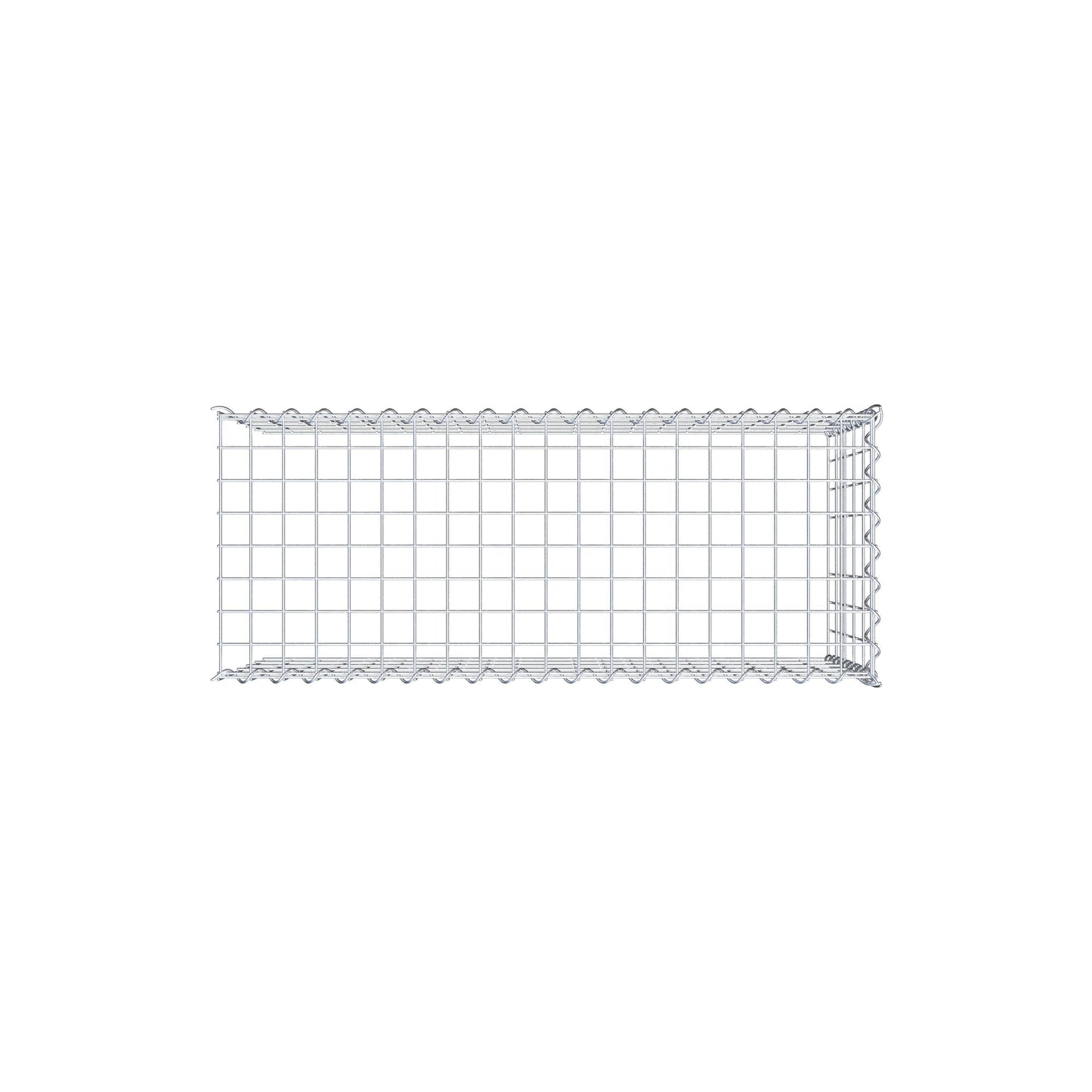 Gabion rapporté type 4 100 cm x 50 cm x 40 cm (L x H x P), mailles 5 cm x 10 cm, spirale