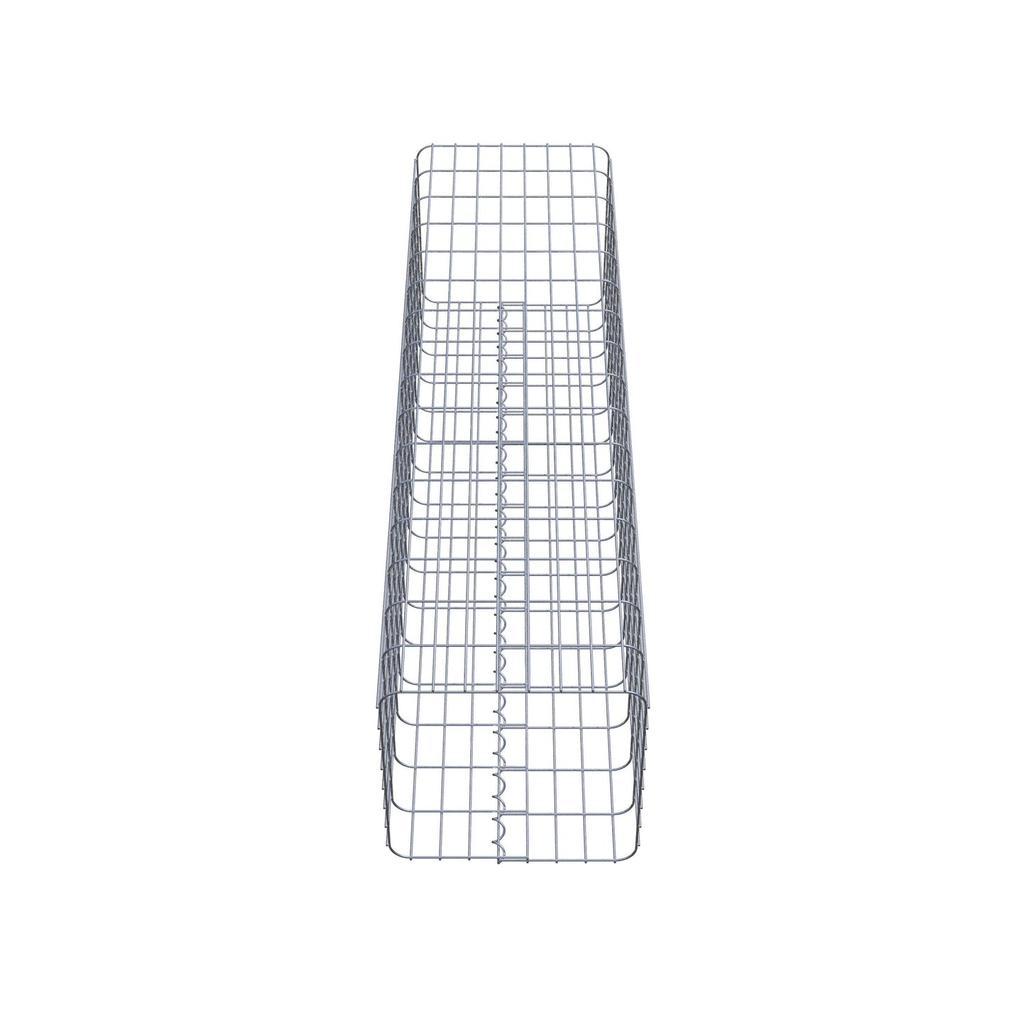 Coluna de gabião quadrada 42 cm x 42 cm, 160 cm de altura, PM 5 cm x 10 cm