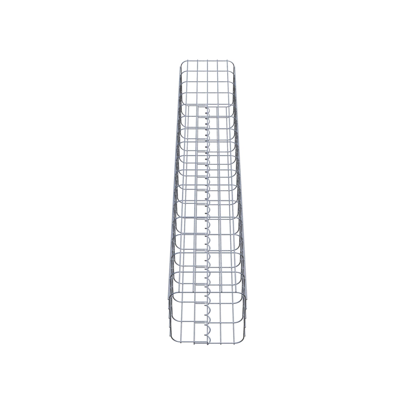 Coluna de gabião quadrada 27 cm x 27 cm, 160 cm de altura, PM 5 cm x 10 cm