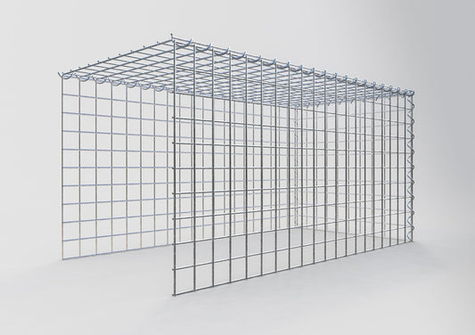 Grown-on gabion type 4 100 cm x 50 cm x 50 cm (L x H x D), mesh size 5 cm x 5 cm, spiral