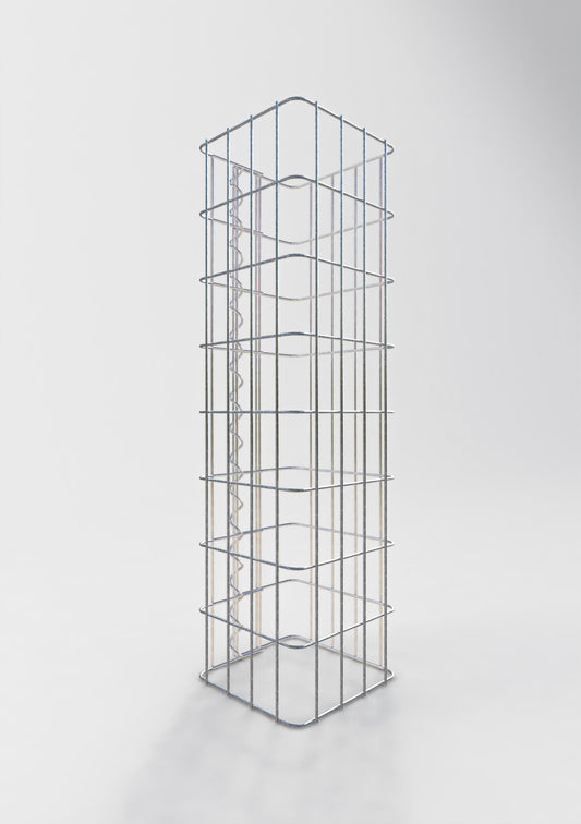 Colonne de gabion carrée 22 cm x 22 cm, hauteur 80 cm, MW 5 cm x 10 cm